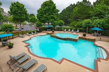 Lounge swimming pool with cabana